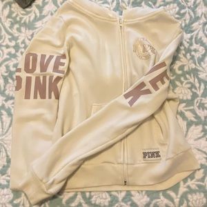 EUC Victoria Secret PINK White Hoodie